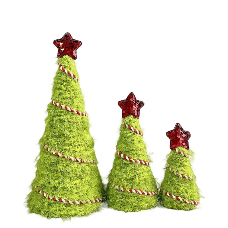 Faux Christmas Tree Ornament Mini Tabletop Christmas Tree Decoration Bright Color Realistic Design Holiday Centerpiece for Home