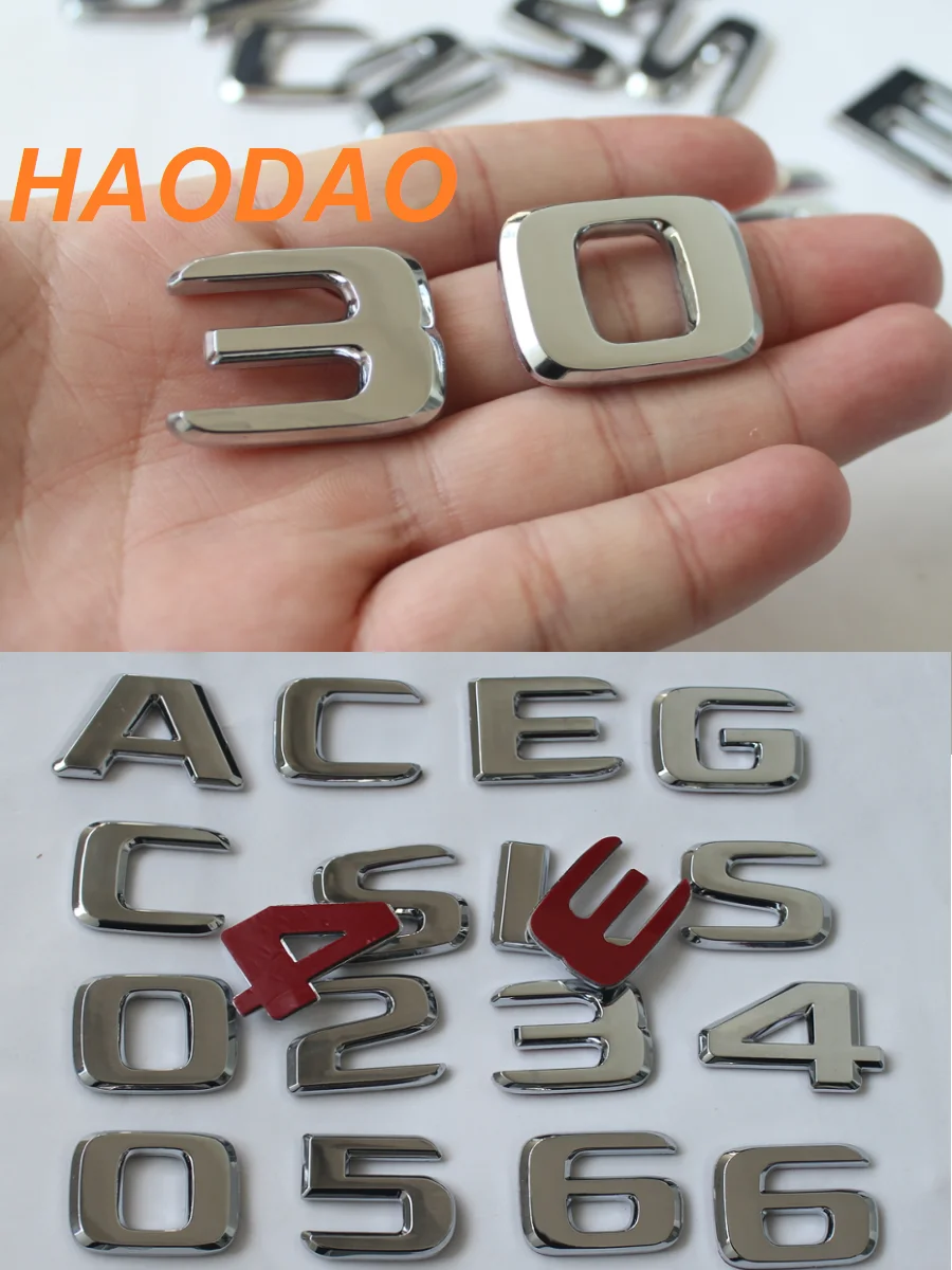 Chrome for Mercedes Benz FWD X247 GLB35 AMG GLB180 GLB200 GLB220 GLB250 GLB180d GLB200d GLB220d GLB250d 4MATIC Emblems