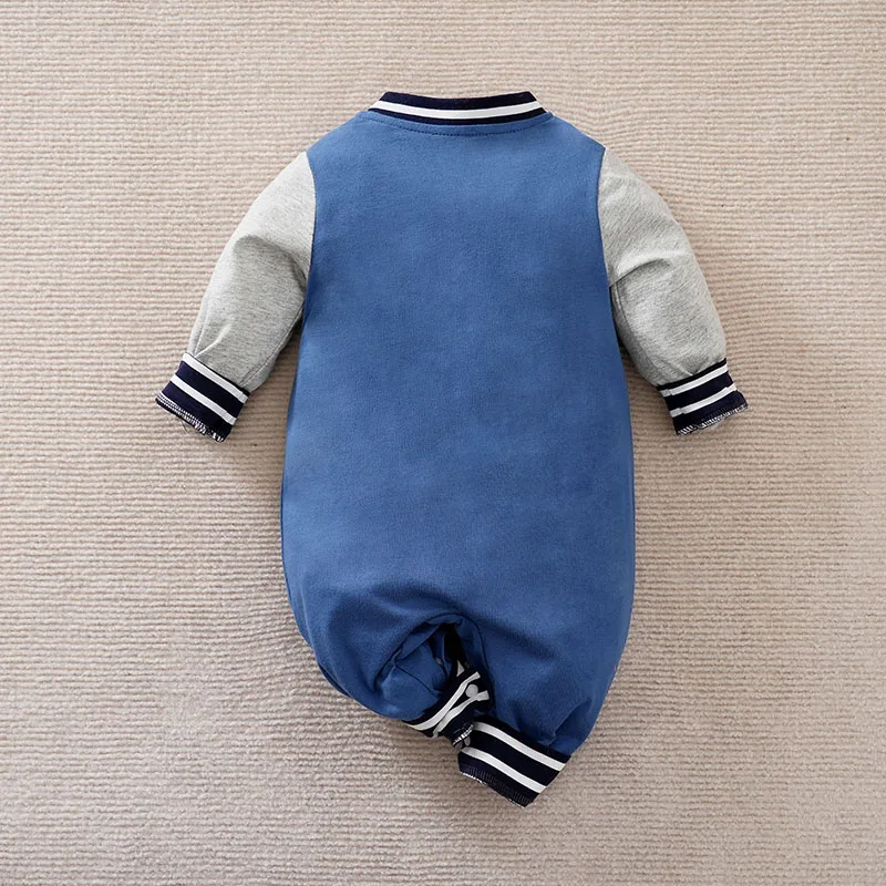 Newborn Baby Baseball Clothes 0 3 6 9 12 Months Boston Cotton Long Sleeve Footies Toddler Boy Clothes Kids Jumpsuit Pyjama Bebe