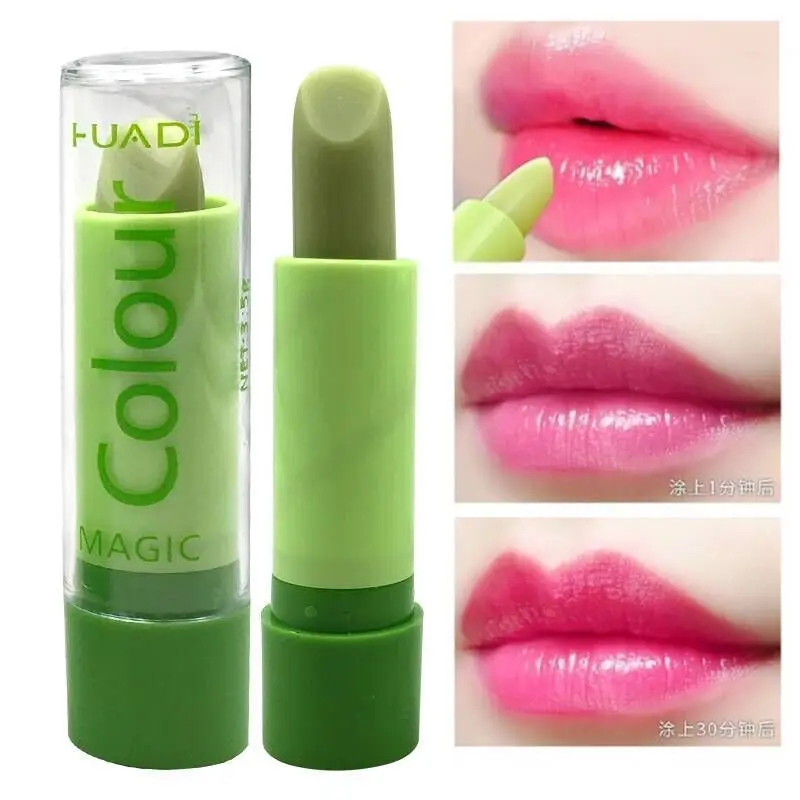 

Color Changing Lipstick Aloe Vera Moisturizing Lip Balm Reduce Lip Wrinkles Lip Plumper Fast Lightening Pink Lip Makeup Products