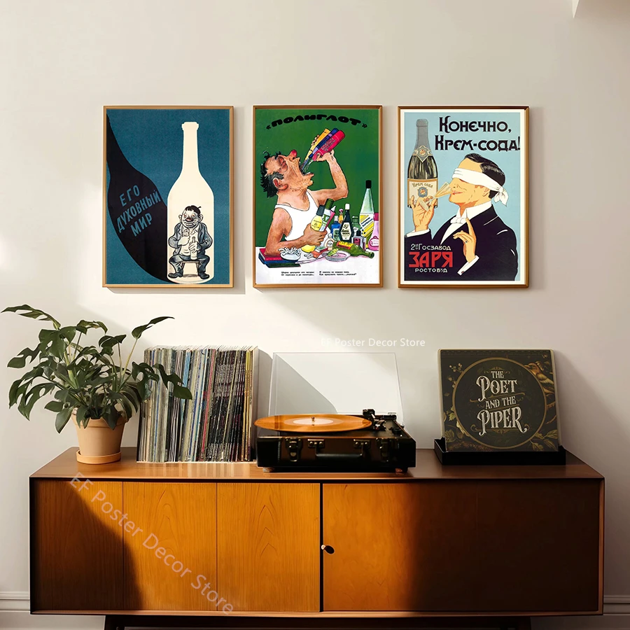 Russian Style Art Poster Stalin USSR CCCP Artwork Painting Aesthetic Prints Posters Home Decoration Room Office Dorm Wall Decors