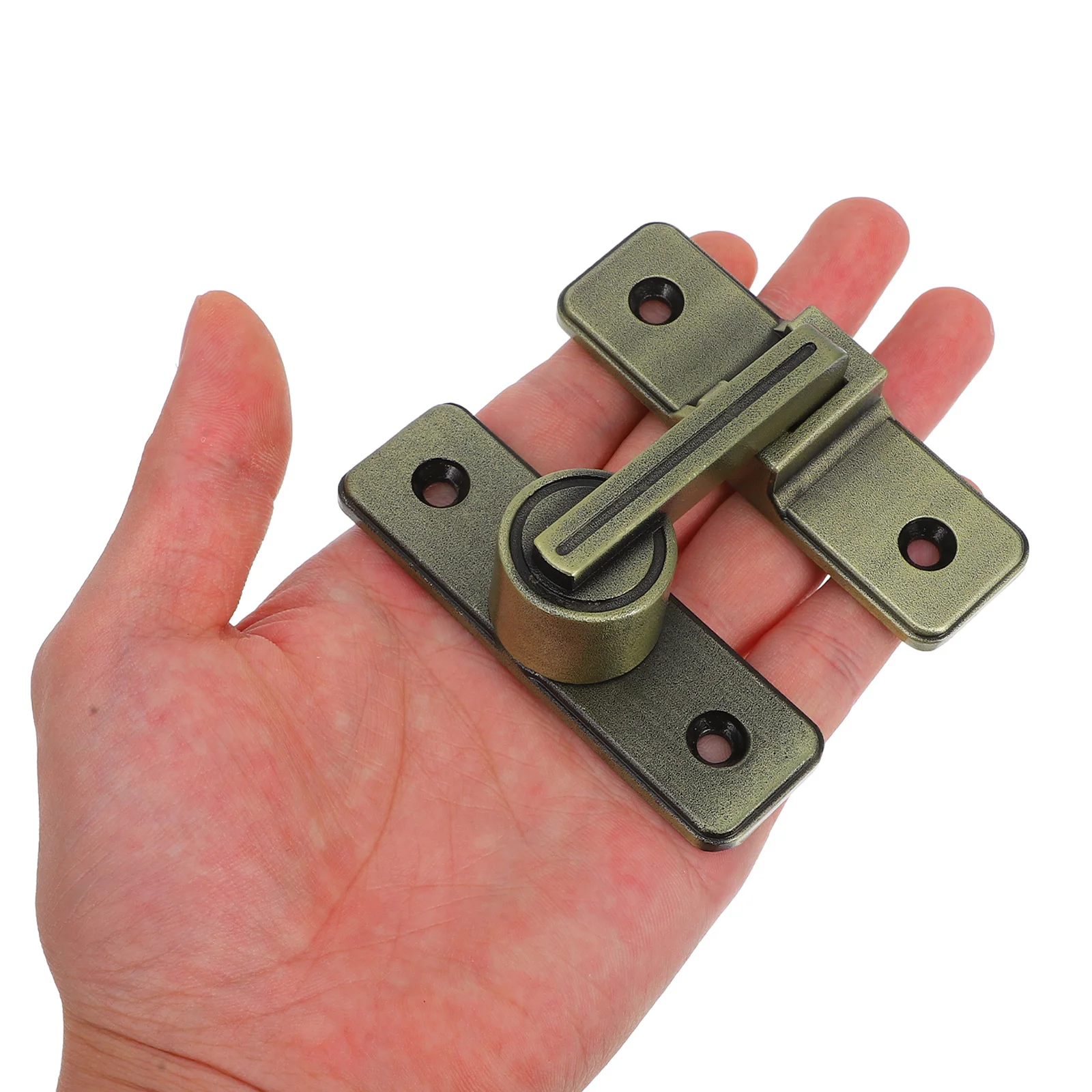 مزلاج باب من الفولاذ المقاوم للصدأ 56 مم مسافة فتحة لمسة نهائية حمراء مثبتة على السطح 180 درجة مزلاج فليب دوار للحمام #6