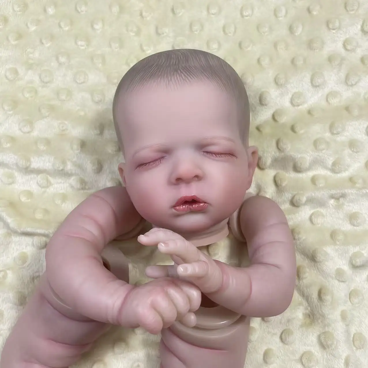 20 Inch 3D Painted Skin Reborn Doll Kit Luisa With Rooted Eyelashes and Cloth Body Unassembled Reborn Doll Parts DIY Molds