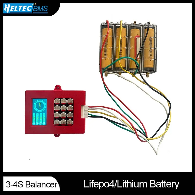 Heltecbms 5A Lipo/lifepo4 aktywny balanser 4s z wyświetlaczem napięcia 12V bateria litowa transfer energii aktywny korektor