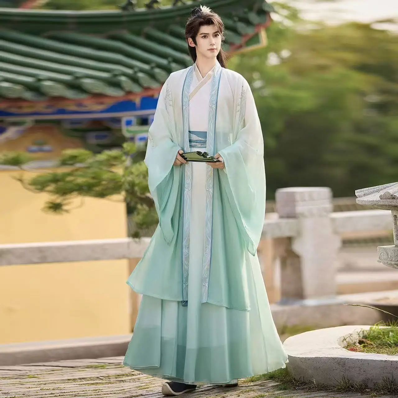 Costume Hanfu unisexe ancien de la dynastie des chansons traditionnelles chinoises, Costume de spectacle sur scène de carnaval, tenue de Cosplay martiale d'halloween