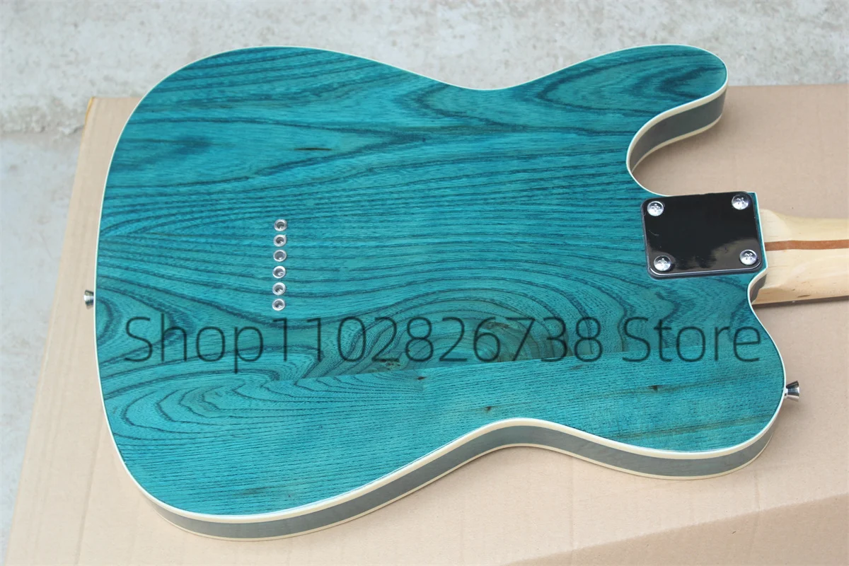 Classic Green Electric Guitar Te Guitar ASH Wood Body Maple Neck White Guard Fixed Bridge   Factory Custom