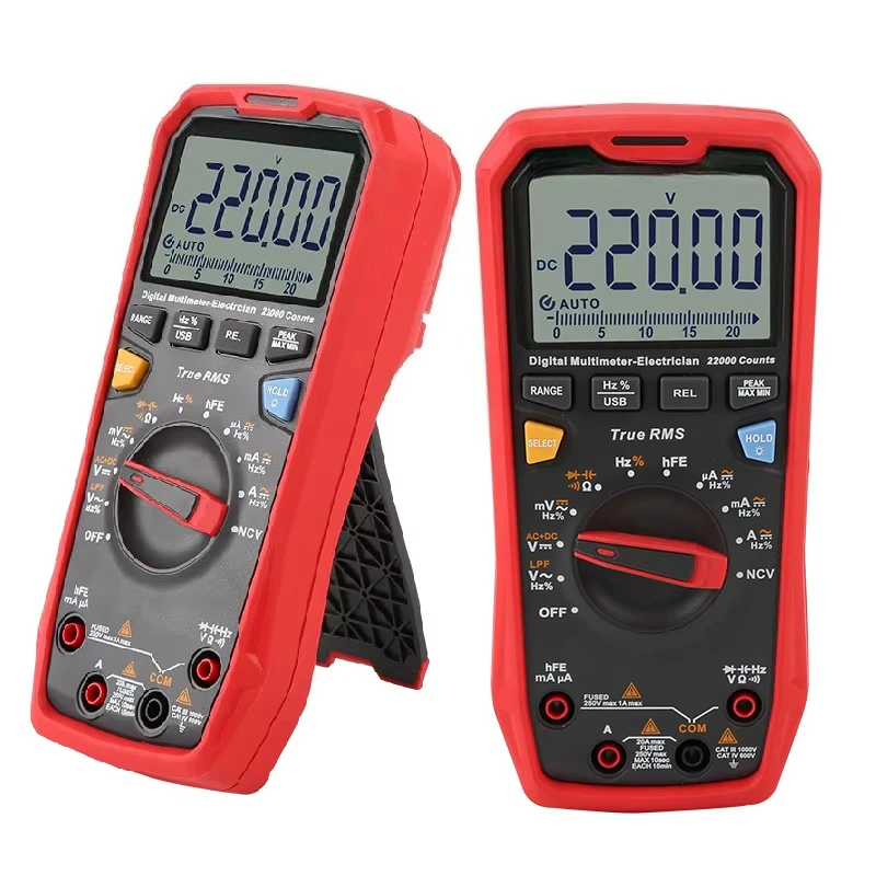 Professional Multimeter Analog Digital Electrical Tester with 22000 Counts Ammeter Voltmeter Multi Meter