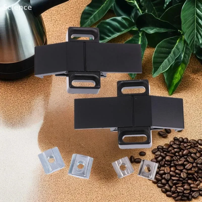 Black Aluminum Alloy Door Hasp Lock With Assembly Parts, Suits European 3030 4040 4545 Aluminum Profile.