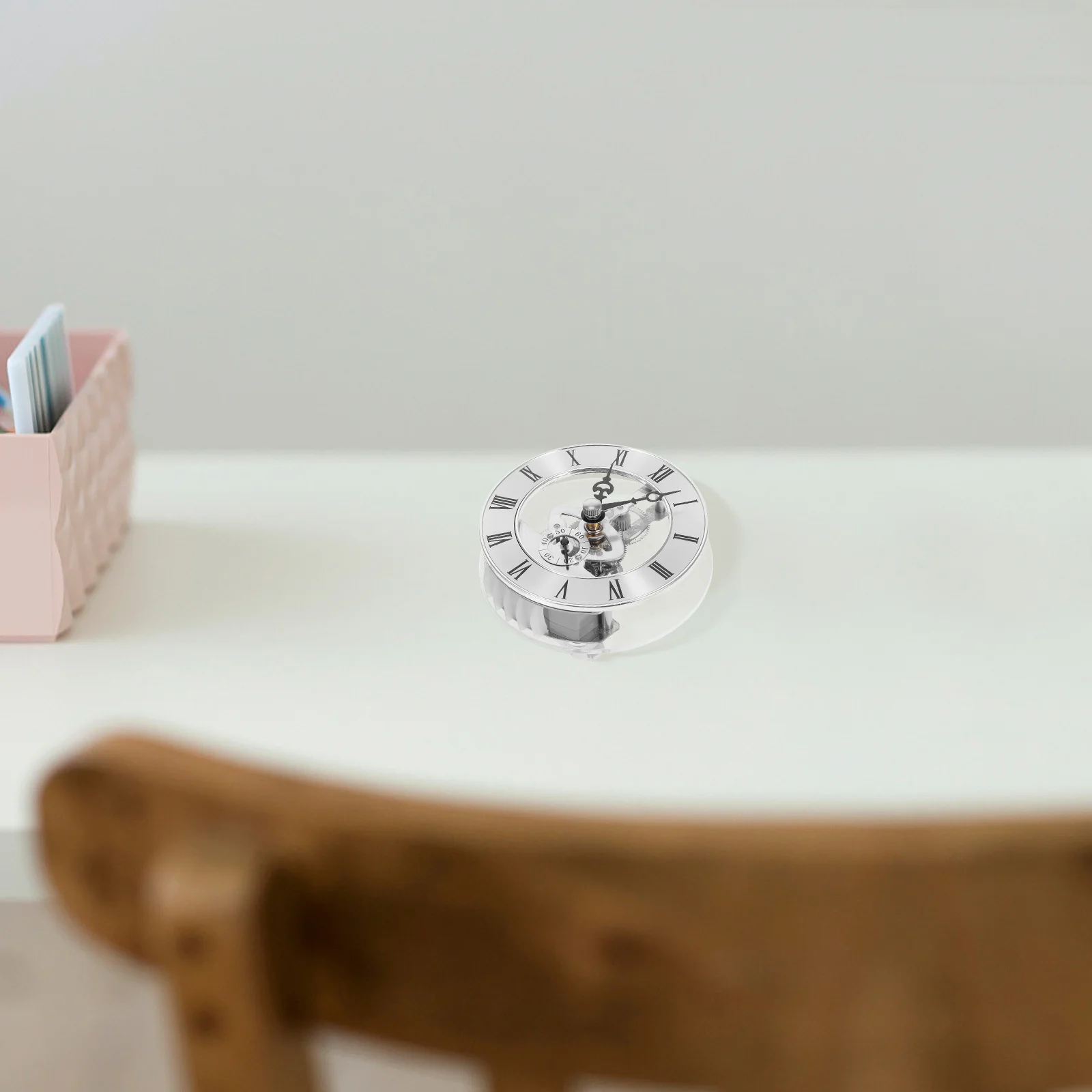 

Transparent Clock Insert 86mm Round Quartz Movement DIY Clock Repair Wall Replacement Roman Numerals Pendulum Mechanism