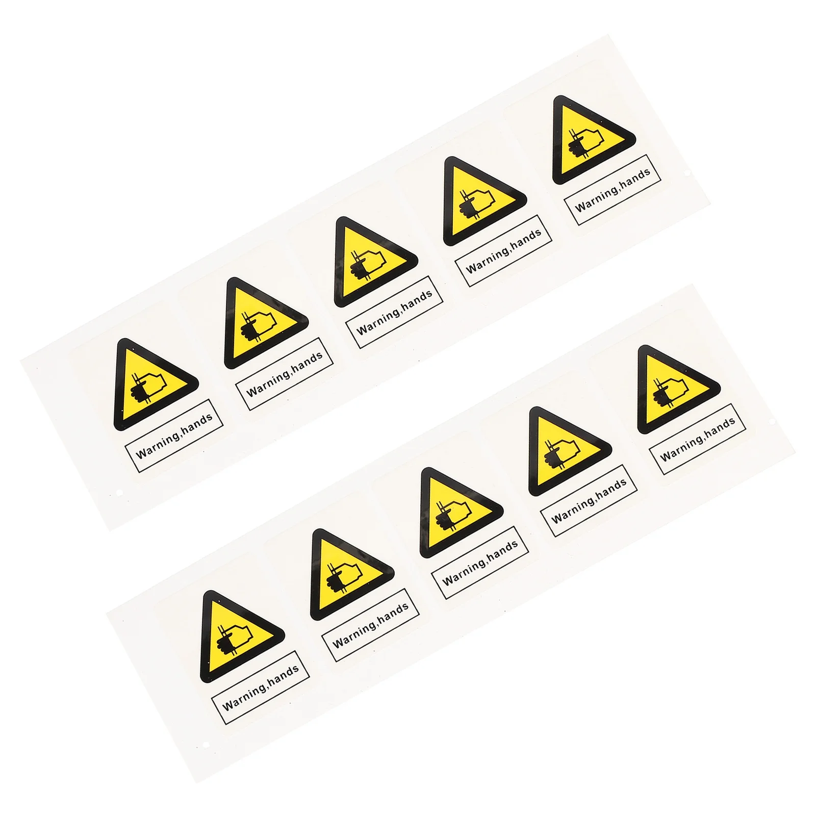 

10Pcs Safety Warning Stickers Heavy Duty Machine Caution Decal Strong Adhesion Pinching Hazard Sign for Factory Equipment