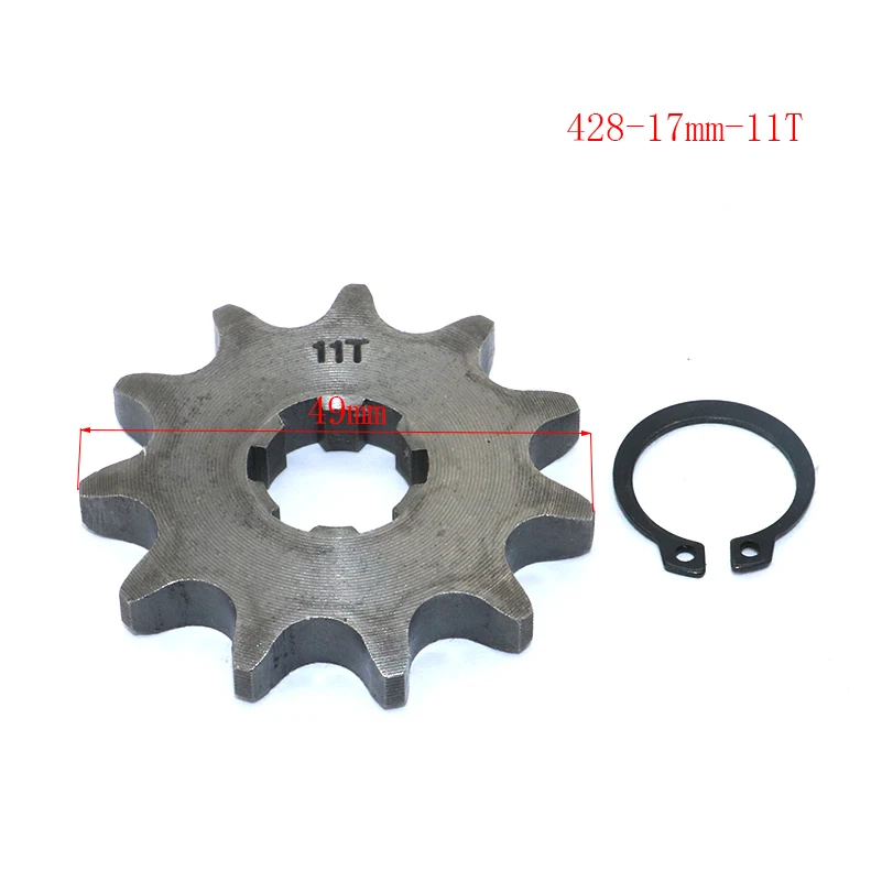 Motorcycle parts Sprocket 428 10T 11T 12T 13T 14T 15T 16T 17T 18T 19T 17mm 20mm Gear for Dirt Pit Bike ATV Quad Go Kart Buggy