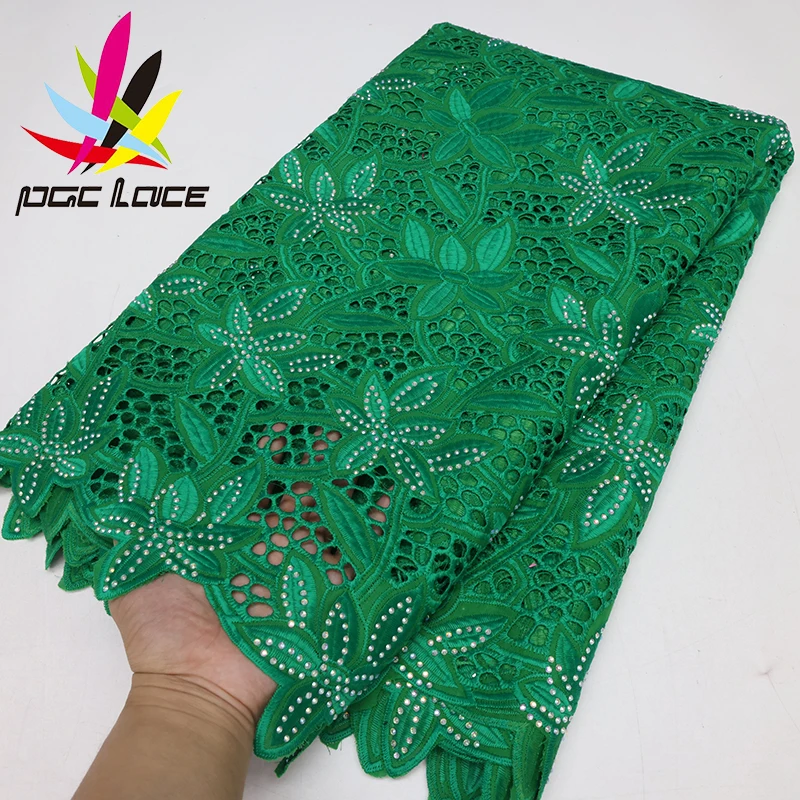 African Dry 2024 High Quality Swiss Voile In Switzerland Nigerian Cotton Lace Fabrics For Sewing