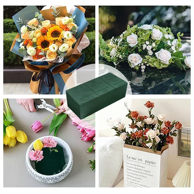 6/1pc Flower Foam Green Square DIY Wedding Crafts Flower Arrangement Foams Mud for Garden Home Party Packing Decoration Supplies