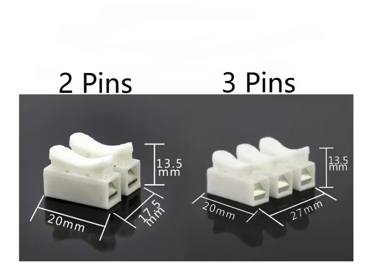 10/30/50/100Pcs No Solding Quick 3P 2P Cable Wire Connector No Screw Terminal Block Spring Clamp Electrical Cable Terminals 200V