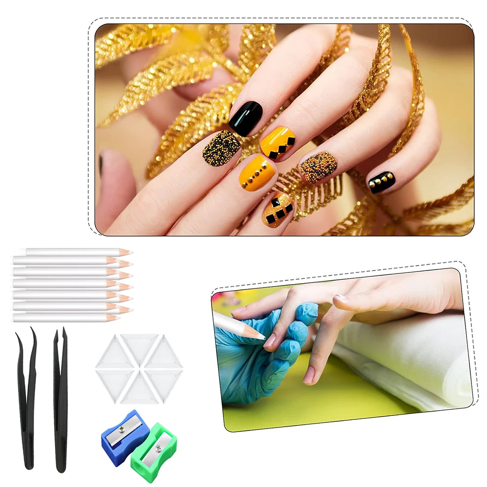 

22 Pieces Wax Rhinestone Picker Pencil with Tweezer Pencil Sharpener and Tray Rhinestone Picker Pen Set for Rhinestones Nail Art