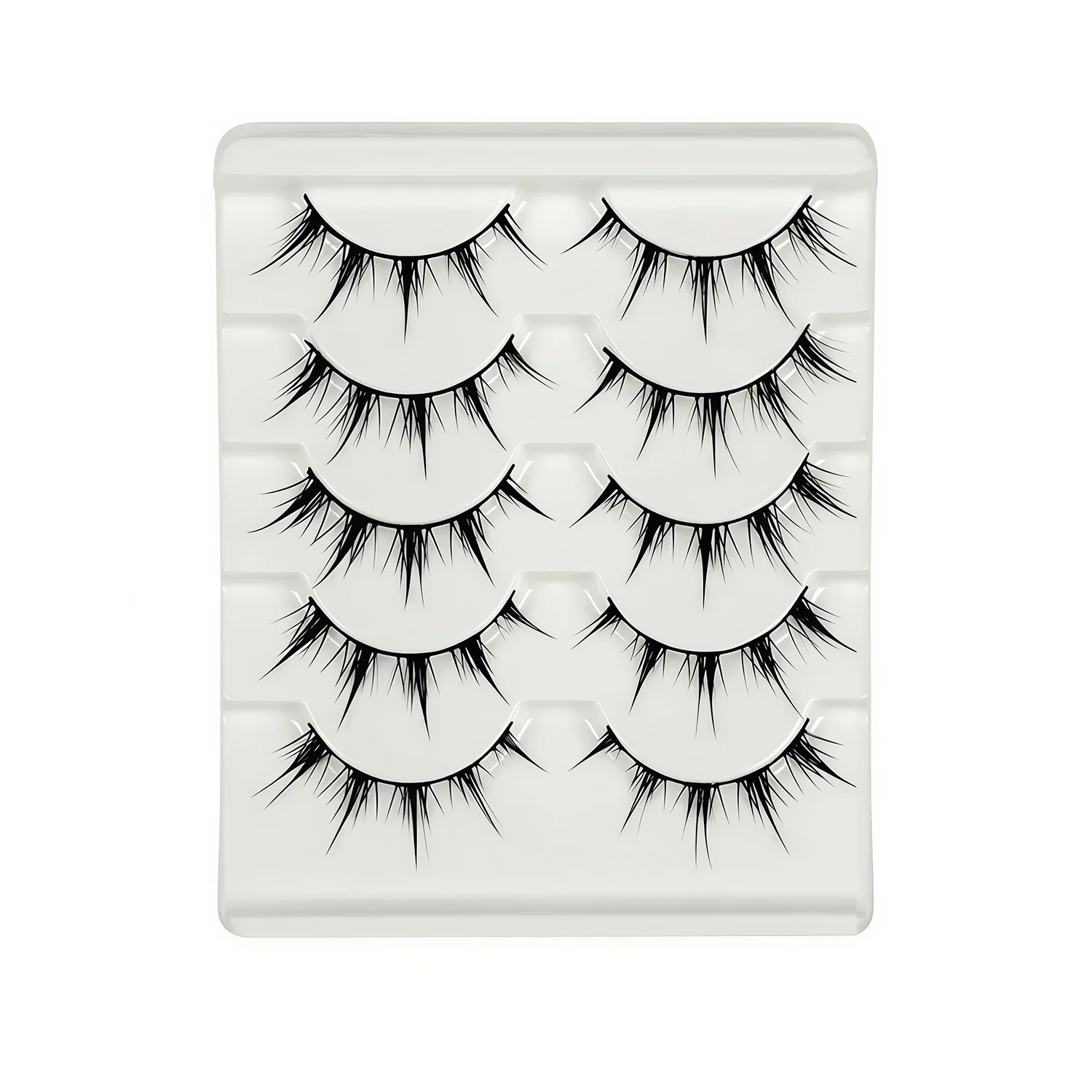 Anime-inspirierte falsche Wimpern, 5 Paar Cartoon-Augen-Kunstwimpern, dramatischer Teufel-Look, voluminös & verlängernd – Detail 6