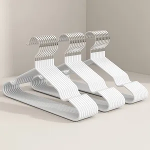 Gantungan Baju Tanpa Tanda untuk Penggunaan di Rumah Gantungan Pengering Anti Selip Gantungan Baju Tebal Logam Penyimpanan Kamar Tidur Lemari Pakaian cl Dewasa 8 gantungan baju penjualan terbaik massal - №