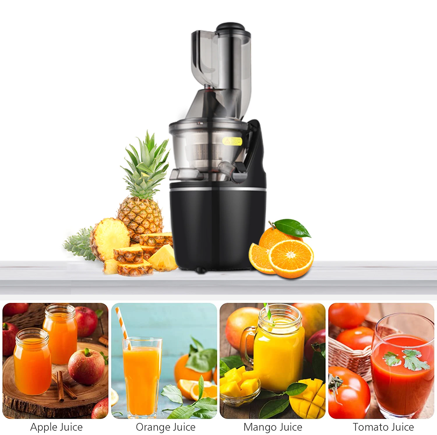 High-End Electric Juicer for Pomegranate and Oran Slow Squeezed Fresh Whole Fruit Household Smoothie and Juice Maker