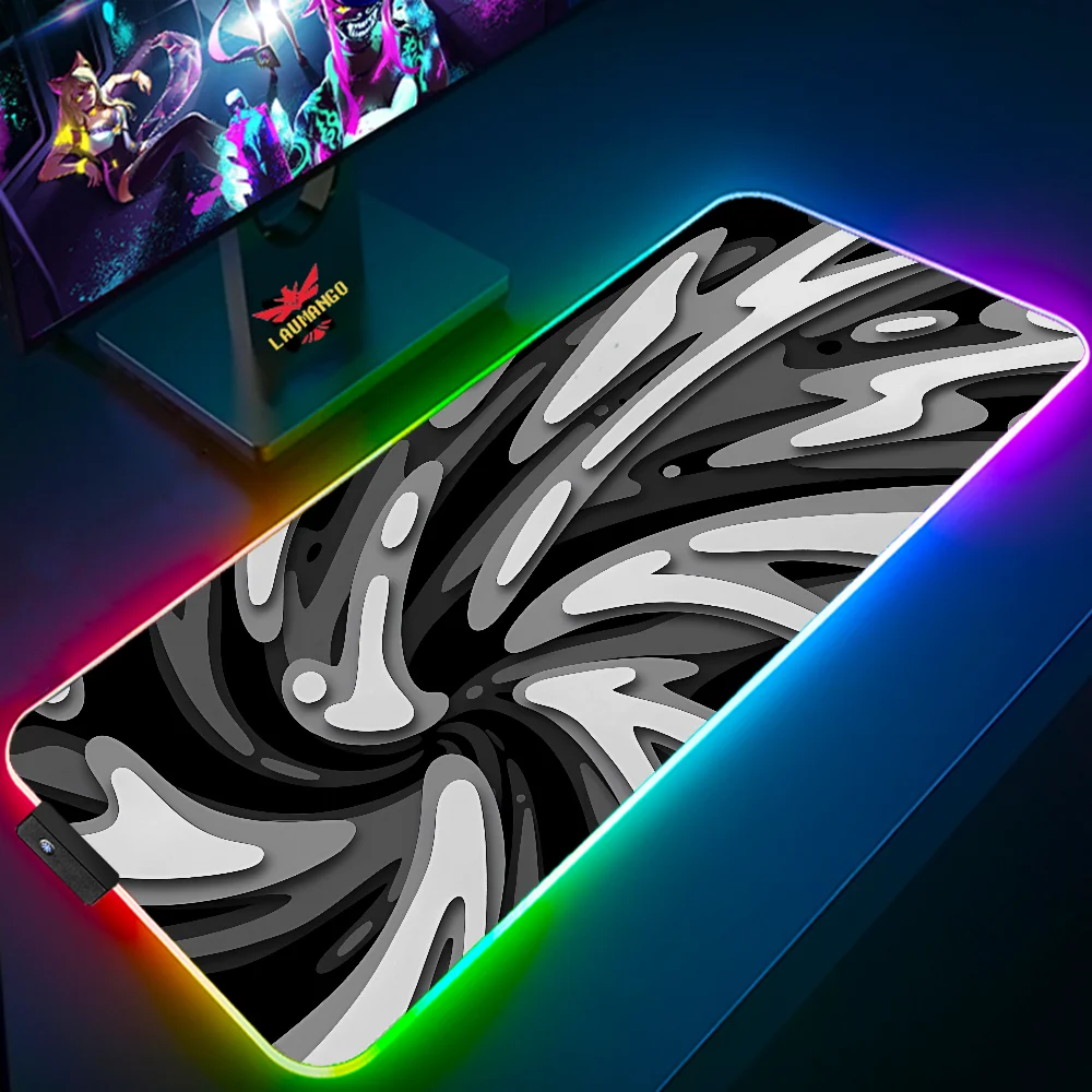 LAYERED SWIRL Large Mouse Pad 900x400 Gaming Mat Pc Gamer Desk Accessories Office Desktops Mousepad Mats Keyboard Extended Xxl