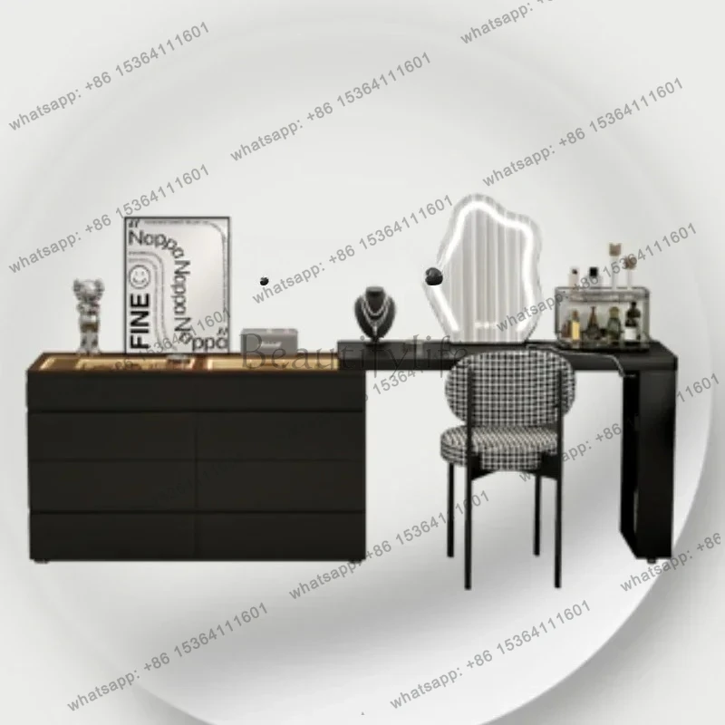 dresser integrated retractable ultra-thin small apartment bedroom bedside cabinet six bucket storage cabinet