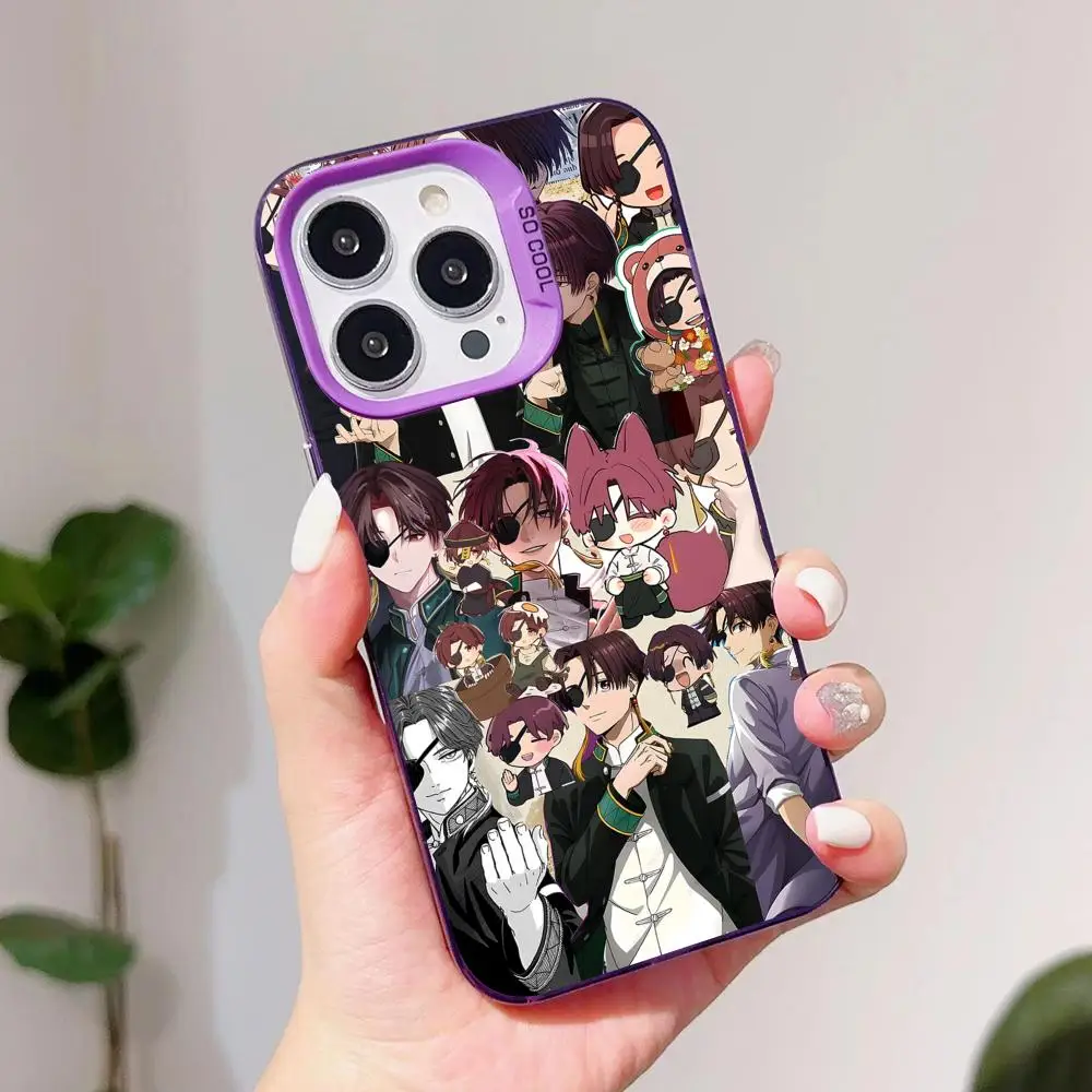 Disjuntor de vento hayato suo capa de telefone para iphone 17 16 15 14 13 12 11 xr xs 8 7 pro max plus translúcido roxo capa