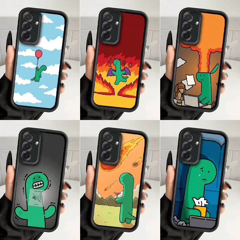 Cartoon J-Joguman Dinosaur Shockproof Phone Case For Samsung A13 A14 A15 A16 A17 A33 A34 A35 A36 A37 A53 A54 A55 A56 A57 A23 A24