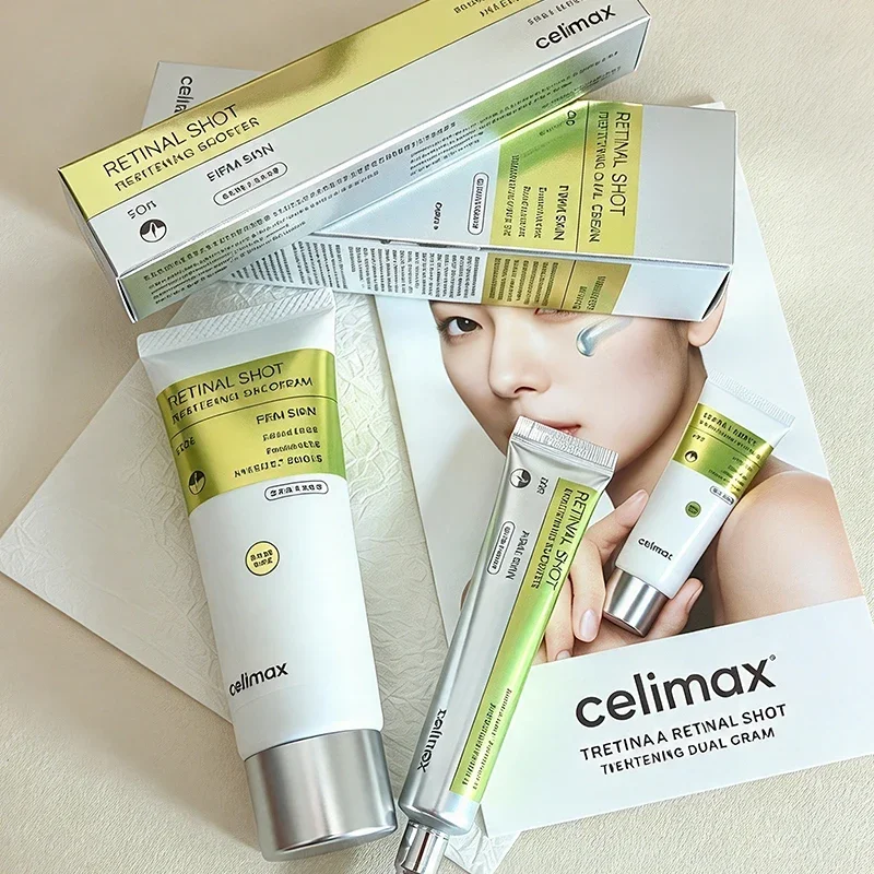 Hot Original Celimax Improve Fine Lines Rough Pores Retinal Shot Tightening Dual Cream Dual Chamber Facial Firming Moisturizer