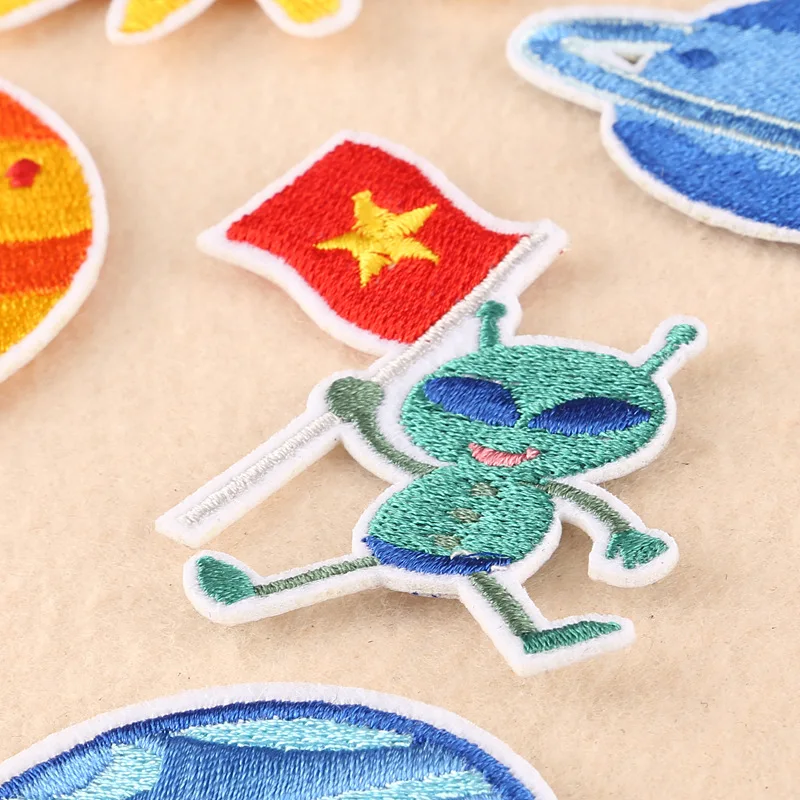 28 teile/los Space Star Patches Für Kleidung Kinder Jungen Eisen Auf Gestickte Jacken Rucksack Aufkleber Pack Diy Nähen Gemischte groß Parche – Detail 7