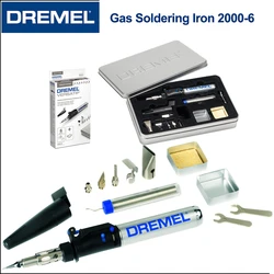 Dremel 2000-6 Gas Soldering Iron Gas Blow Torch Gun 1200 C Heating Tool Cordless Electric Butane Tip Welding Pen Tool Diy