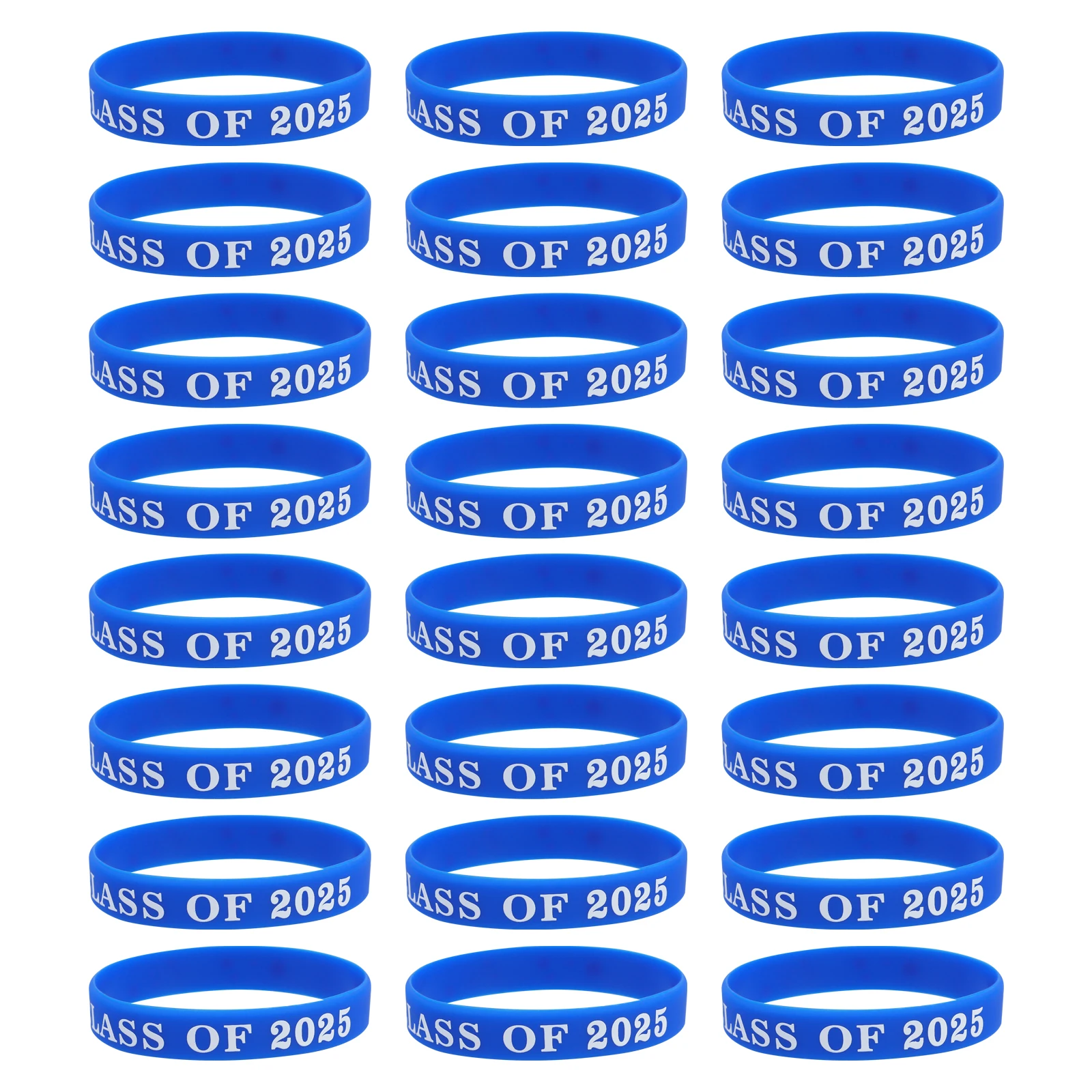 

24 Pcs Graduation Silicone Bracelets Wristbands Class of 2025 Party Favors Supplies Events Accessories Students