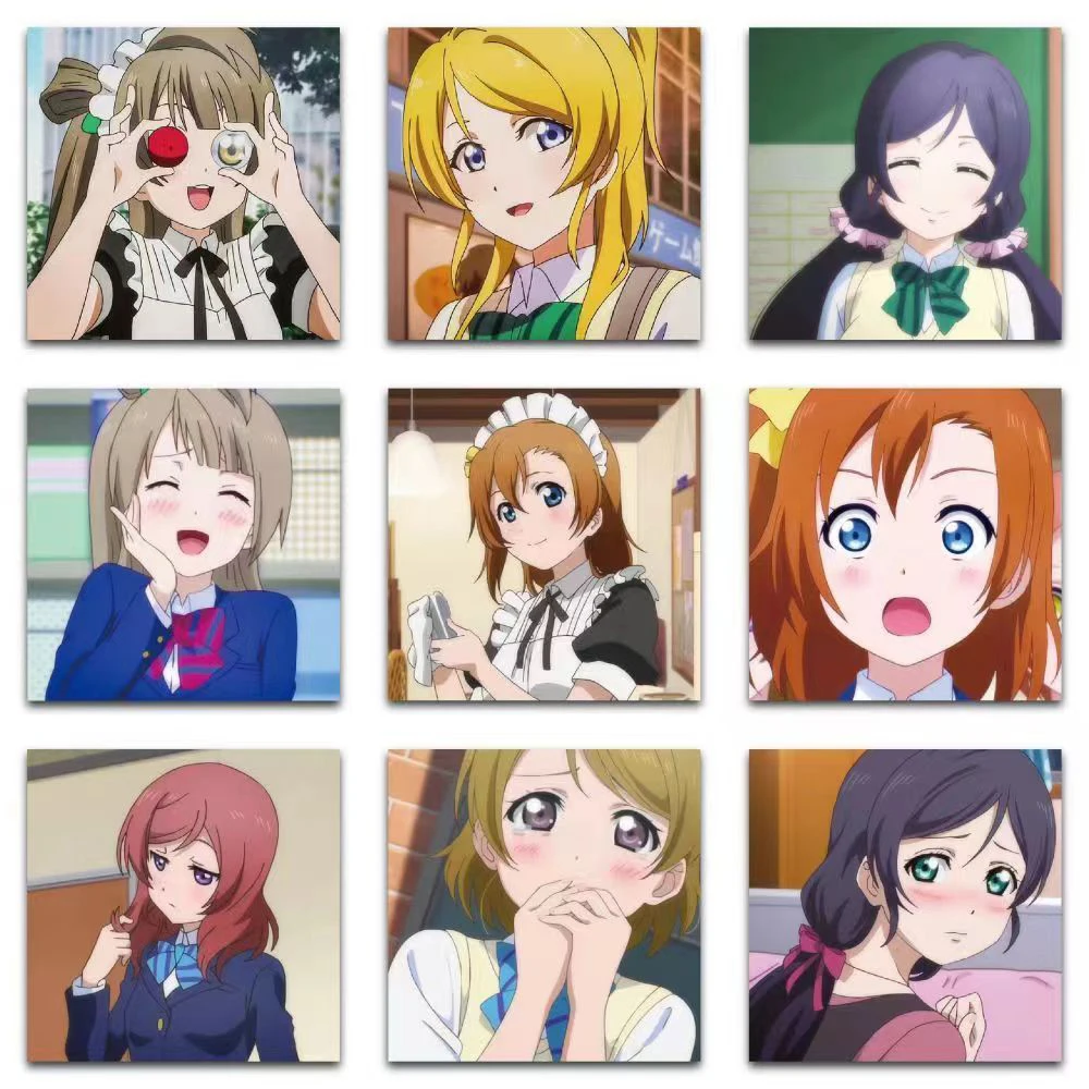 Pegatinas de Anime para niñas, 10/30/59 piezas, Kousaka, Honoka, Minami, Kotori, Ayase, Eli, Tojo, Nozomi, Sonoda, Umi, Nishikino, Maki