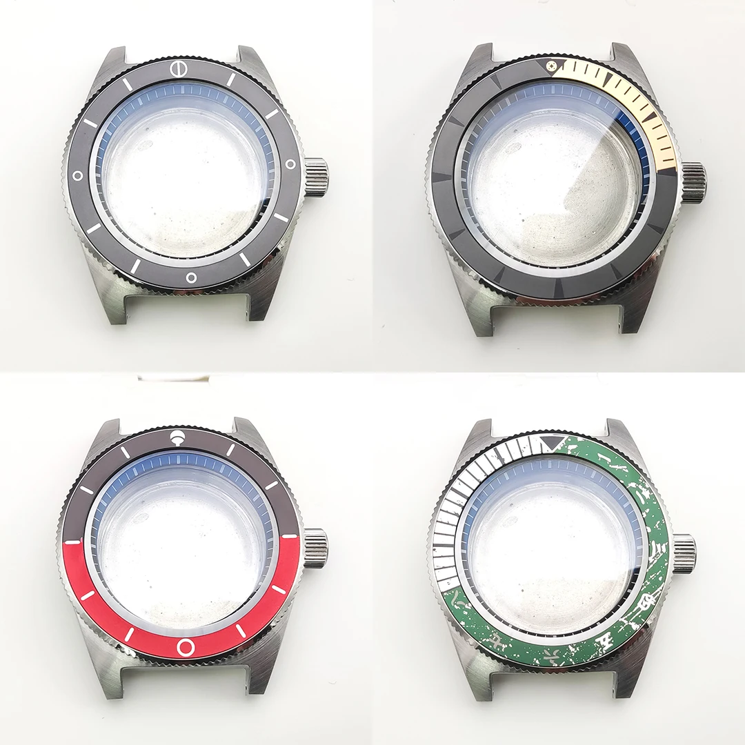 40mm Watch Case with Chapter Ring Blue Film Sapphire Glass Crystal Modified Watch Accessories for NH35/NH36 Movement Case