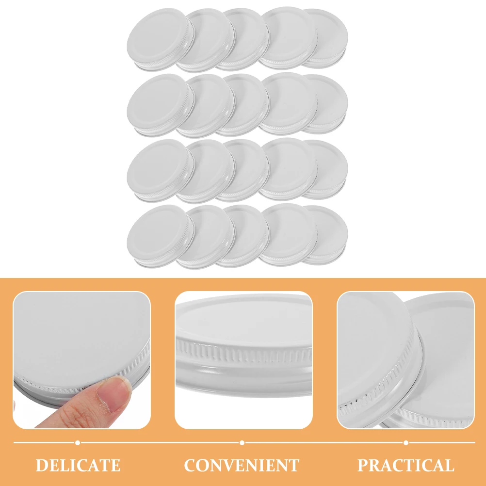

30pcs Tinplate Canning Lids with Regular Mouth Mason Jar Covers Reusable Storage Sealing Home Replacement Metal