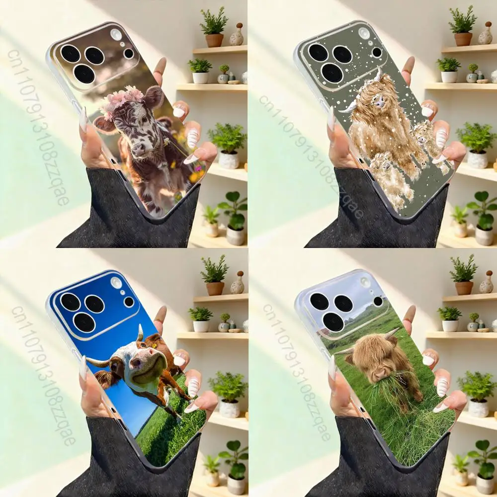 

Highland Cow Cute For iPhone 11,12,13,14,15,16,17,Pro,Max,Plus,Mini,SE4,E Phone Case Magnetic For Magsafe Wireless