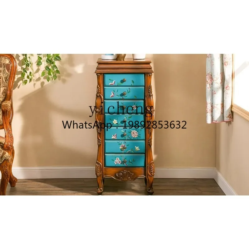 gz- jewelry storage floor-to-ceiling seven-chest cabinet, jewelry with mirror decorative cabinet, bedroom cosmetic cabinet