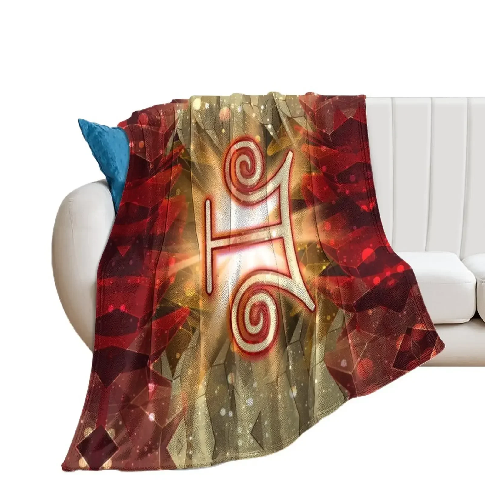 Wizard101 - Balance School Throw Blanket Luxury Designer Decorative Sofas Blankets