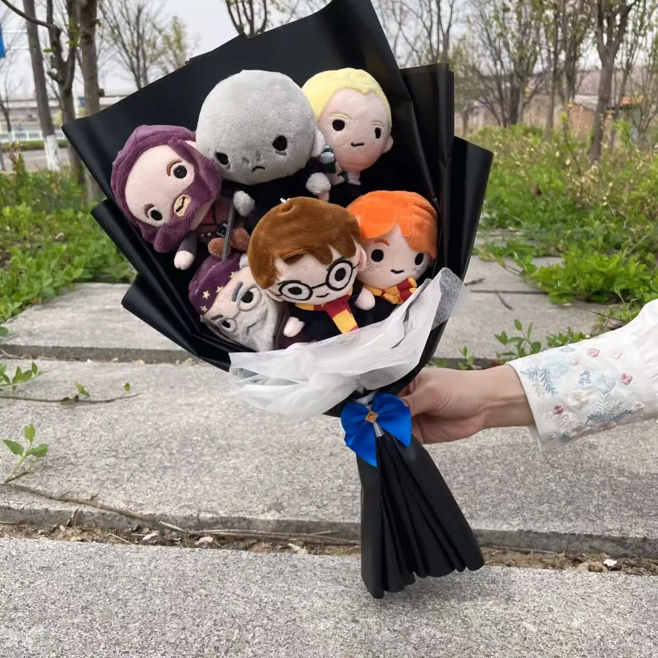 Anime Figures Harry Potter Stuffed Dolls Creative Handmade Bouquet Valentine Graduation Birthday Gifts For Kids