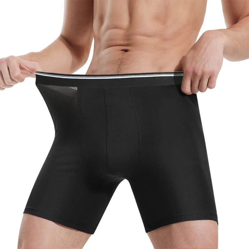 Men's Cotton Boxer Long Leg Underwear Seamless Sexy Man Shorts Breathable Panties Sports Underpants Men