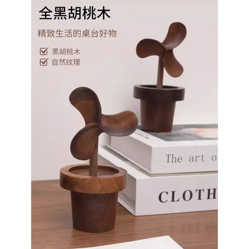 

Creative windmill essential oil diffuser wood, wooden diffuser bottle, indoor aromatherapy essential oil fragrant wood