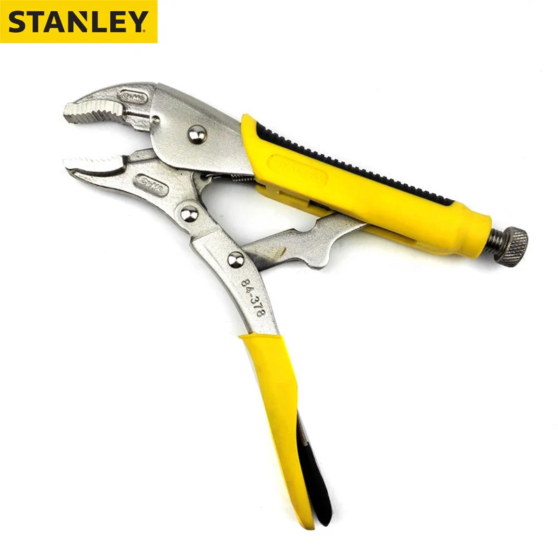 Stanley  84-378-23 Hardened Arc Tooth Locking Pliers High Hardness And Good Toughness Dual Material Handle Comfortable Grip