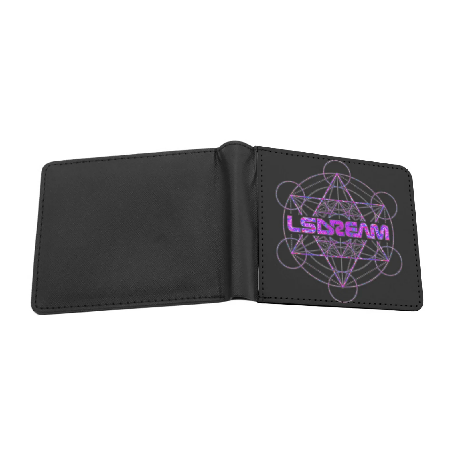 Lsdream Raver Vibes Music Festival Wook Fan Art Personalized Men's Leather Wallet Card Money Bag Pu Leather Wallet Lsdream