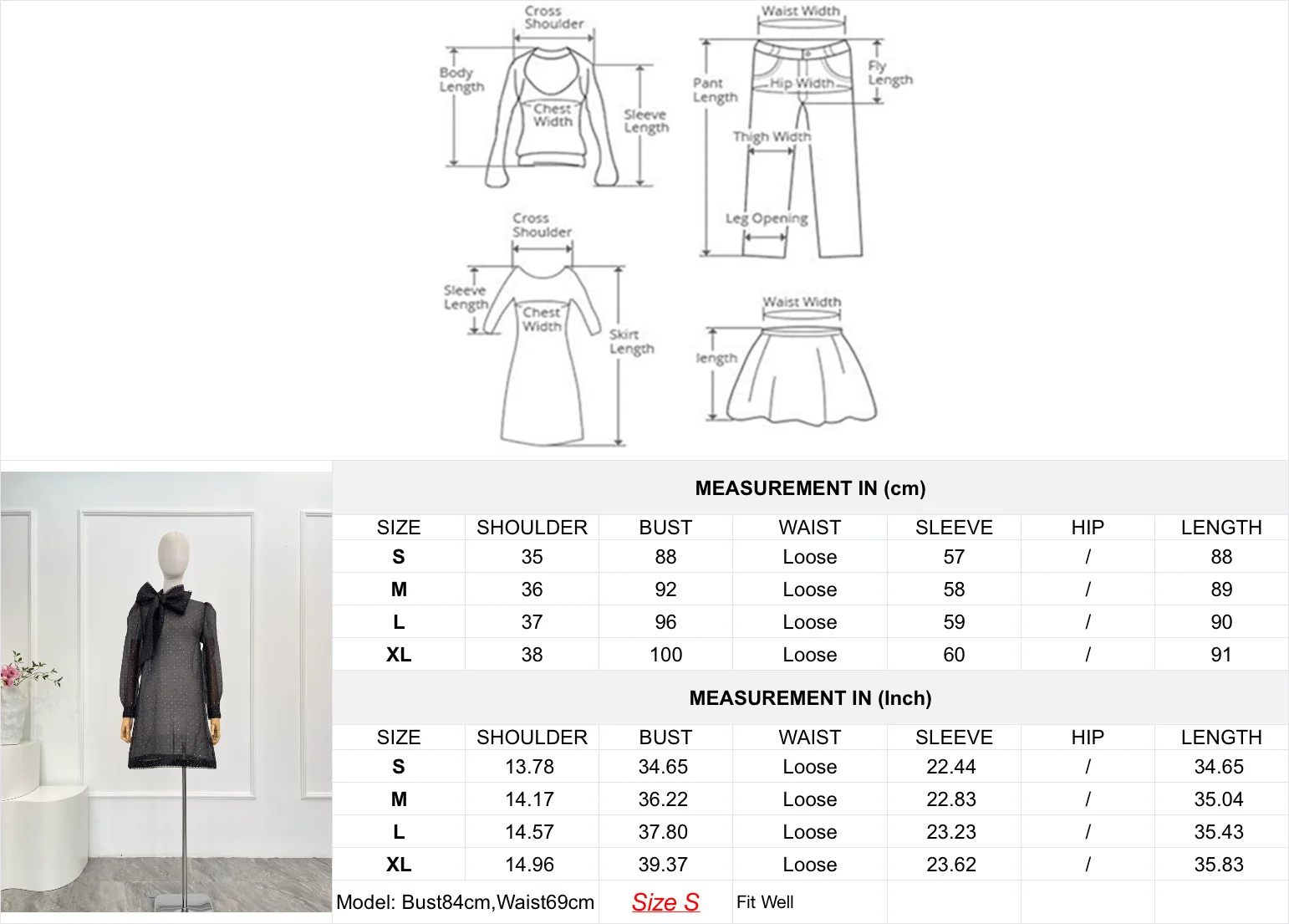 Mini abito da donna elegante con pieghe ritagliate a maniche lunghe grigio di alta qualità