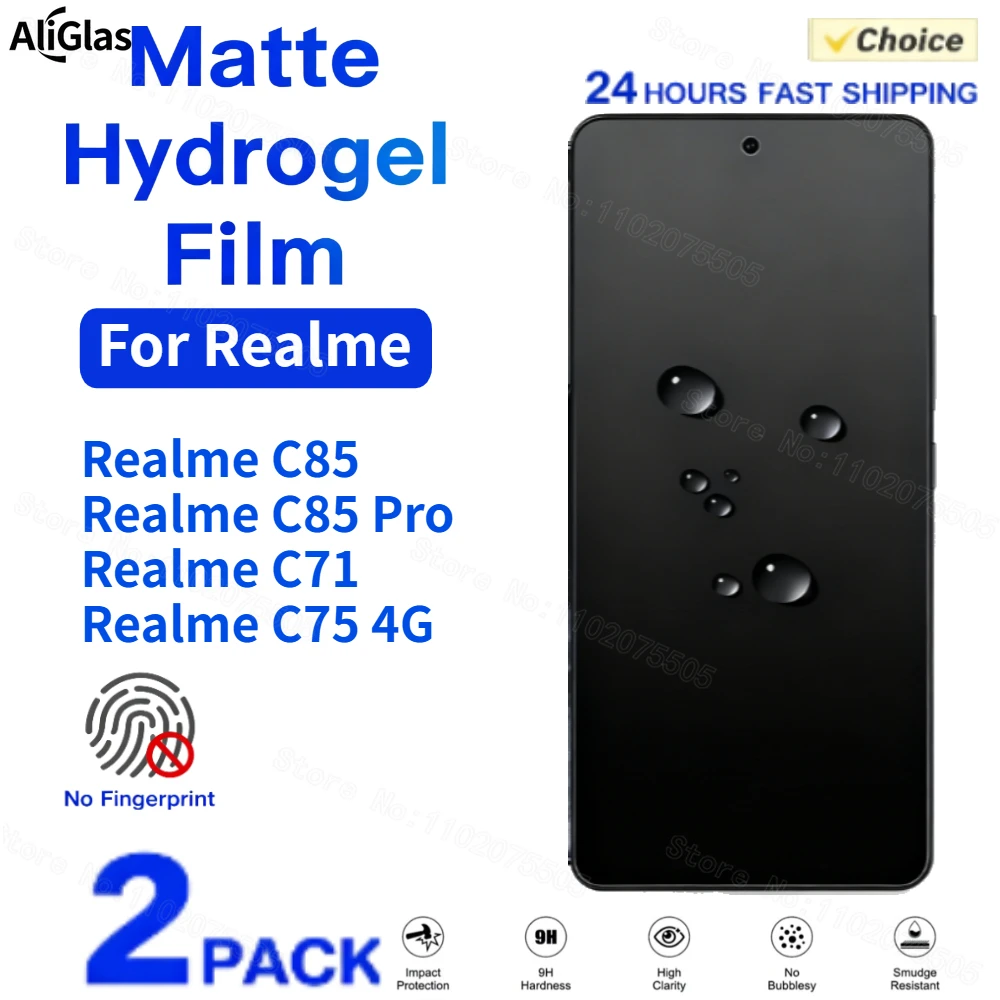 

2PCS Matte Hydrogel Film for Realme 15 Pro 15T Series Anti Fingerprint Screen Protector Anti Shatter For Realme C85 C85 Pro C71