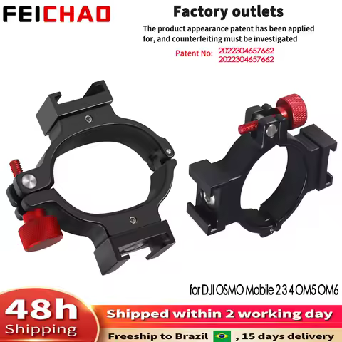 Gimbal O Ring Extension Clip Cold Shoe Adapter 1/4 Rosette Gear for DJI OSMO Mobile 2 3 4 OM5 OM6 OM7 7P MIC Light Phone Holder