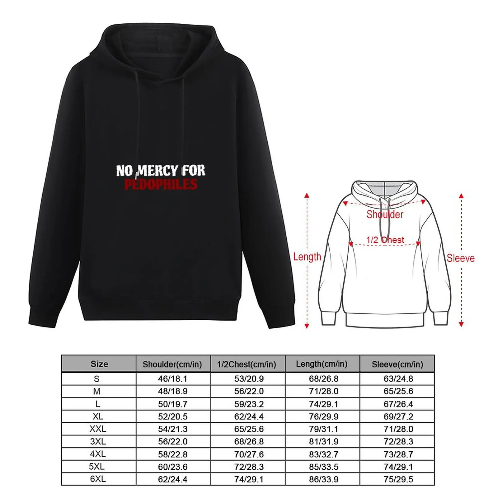 Geen genade voor pedophiles Pullover Hoodie herfst herenkleding winterkleding hoodie oversize