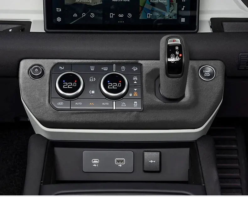 Hergestellt aus Alcantara-Wildleder-Innenraum, zentraler Schalthebel, Konsolen-Deckel, Scheide, Schale, Abdeckung für Land Rover DEFENDER 2020–2022, Zubehör – Detail 6