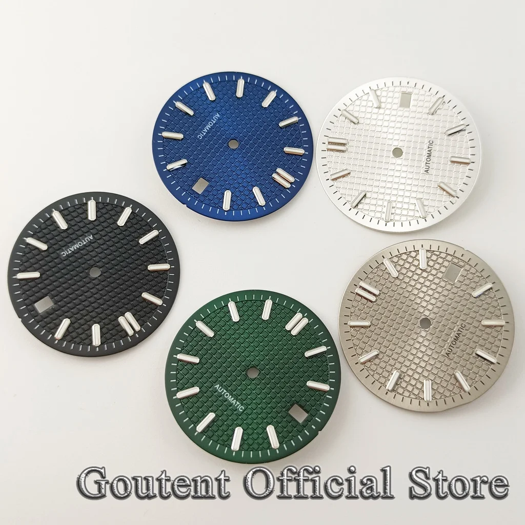 Goutent 31mm Black/Silver/Gray/Blue Watch Dial Green Luminous Fit NH35 ETA2836/2824 PT5000 DG2813/3804 Miyota 8215 821A Movement