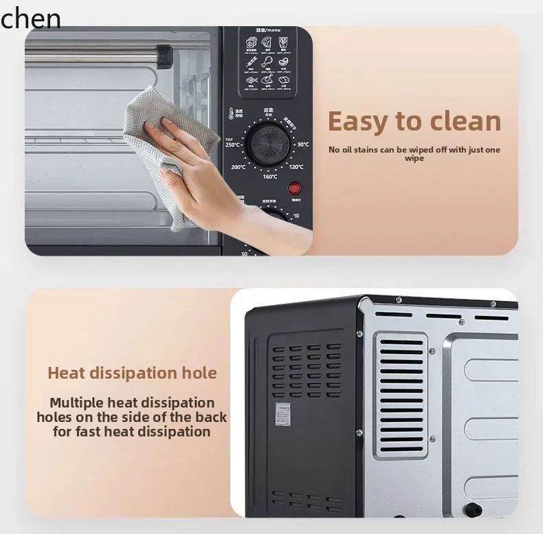 LXC Forno Elettrico Domestico Controllo Indipendente della Temperatura Cottura Forno Multifunzionale da 48 Litri di Grande Capacità per Uso Domestico