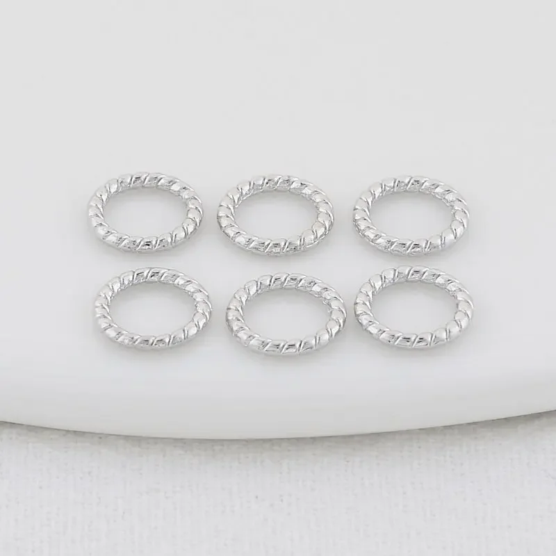 4MM 6MM 8MM 14K Gold Color Plated Brass Closed Rings Round Circle Charms Pendants High Quality Jewelry Findings Accessories
