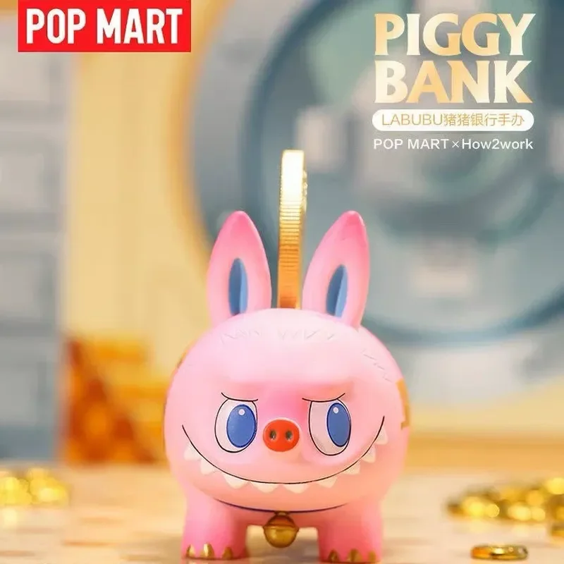 

Оригинальная фигурка-подвеска POP MART Labubu Piggy Bank, редкая, снятая с производства, коллекционная, загадочная коробка-сюрприз, подарок для детей